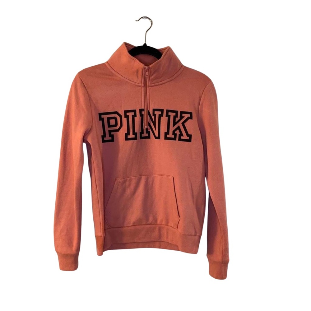 VS pink zip up sweater